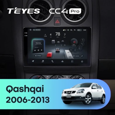 Штатная магнитола Teyes CC4 Pro 12/256 Nissan Qashqai 1 J10 (2006-2013) F2