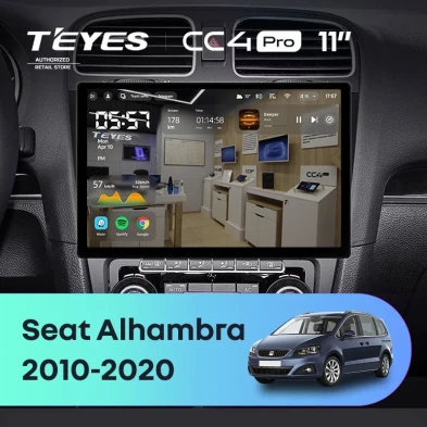 Штатная магнитола Teyes CC4 Pro 12/256 Seat Alhambra (2010-2020) (11")