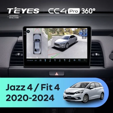 Штатная магнитола Teyes CC4 Pro 360 12/256 Honda Jazz 4 (2020-2024) Тип-A Правый руль