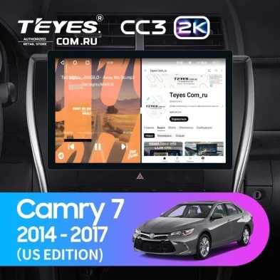 Штатная магнитола Teyes CC3 2K 4/32 Toyota Camry 7 XV 50 55 (2014-2017) (North America) F5 (11")