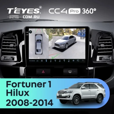 Штатная магнитола Teyes CC4 Pro 360 8/128 Toyota Fortuner (2008-2014) F1