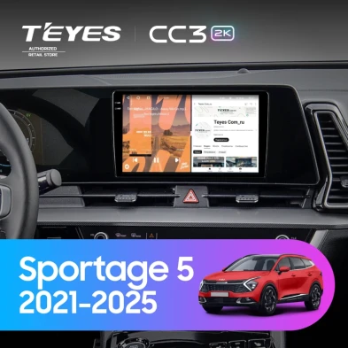 Штатная магнитола Teyes CC3 2K 6/128 Kia Sportage 5 (2021-2026) F1