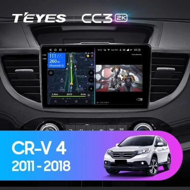 Штатная магнитола Teyes CC3 2K 4/64 Honda CR-V 4 RM RE (2011-2018) Тип-B