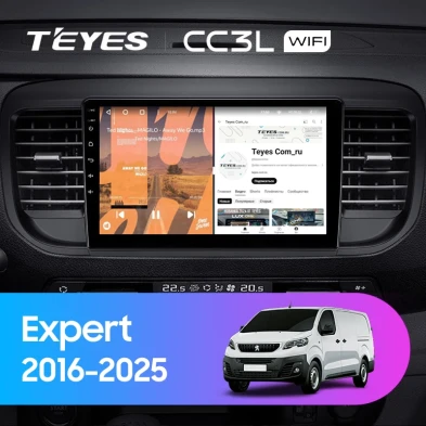 Штатная магнитола Teyes CC3L WiFi 2/32 Peugeot Expert (2016-2026)