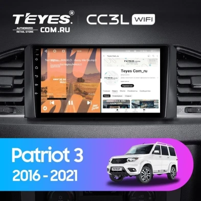Штатная магнитола Teyes CC3L WiFi 2/32 UAZ Patriot 3 (2016-2021) F1