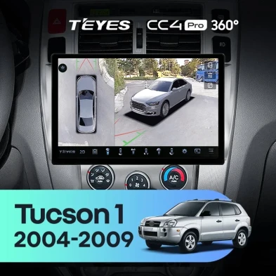 Штатная магнитола Teyes CC4 Pro 360 8/128 Hyundai Tucson 1 (2004-2009) F1 (11")