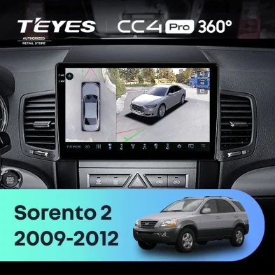 Штатная магнитола Teyes CC4 Pro 360 12/256 Kia Sorento 2 XM (2009-2012) Тип-A