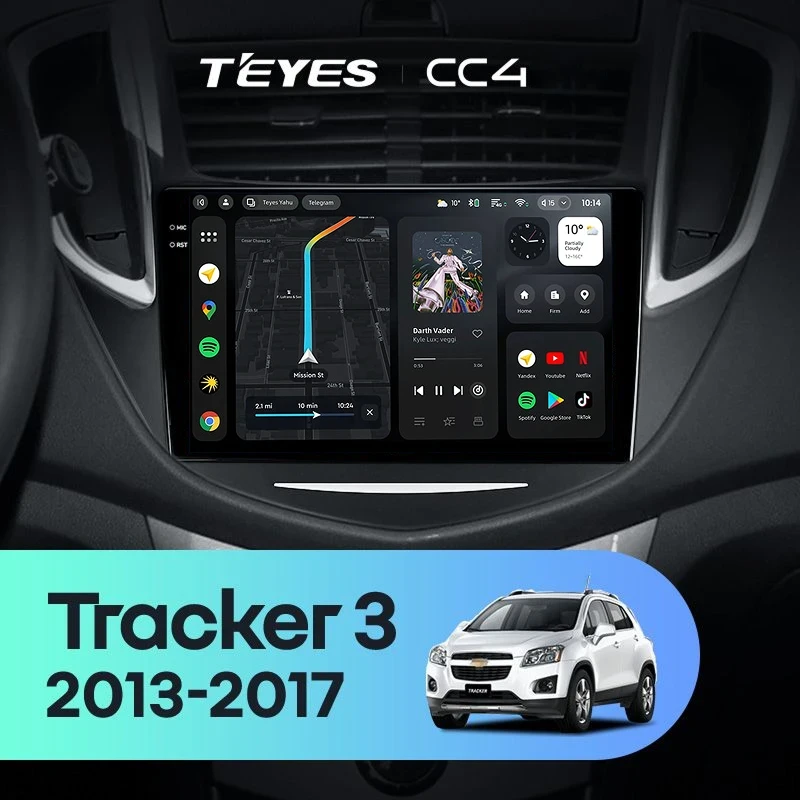 Штатная магнитола Teyes CC4 8/128 Chevrolet Tracker 3 (2013-2017) F1