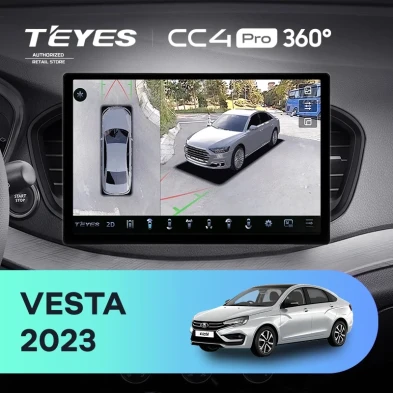 Штатная магнитола Teyes CC4 Pro 360 12/256 Lada Vesta (2023-2026) F2 Тип-B (13")