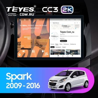 Штатная магнитола Teyes CC3 2K 4/64 Chevrolet Spark M300 (2009-2016) F1 (11")