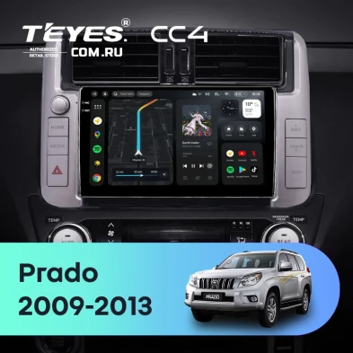 Штатная магнитола Teyes CC4 8/128 Toyota Land Cruiser Prado 150 (2009-2013) F2 Тип-C