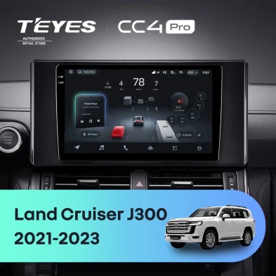 Штатная магнитола Teyes CC4 Pro 12/256 Toyota Land Cruiser 300 (2021-2023)