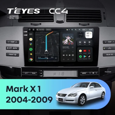 Штатная магнитола Teyes CC4 6/64 Toyota Mark X X120 (2004-2009) Правый руль