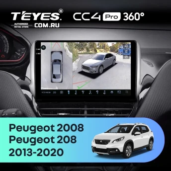 Штатная магнитола Teyes CC4 Pro 360 8/128 Peugeot 208 (2013-2020)