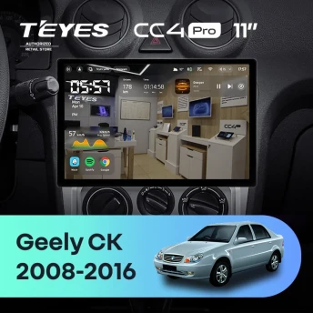 Штатная магнитола Teyes CC4 Pro 12/256 Geely CK (2008-2016) (11")