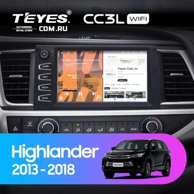 Штатная магнитола Teyes CC3L WiFi 2/32 Toyota Highlander 3 XU50 (2013-2018) F2 с кнопками