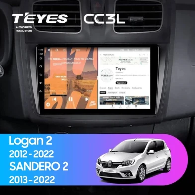 Штатная магнитола Teyes CC3L 4/32 Renault Logan 2 (2012-2022) F1