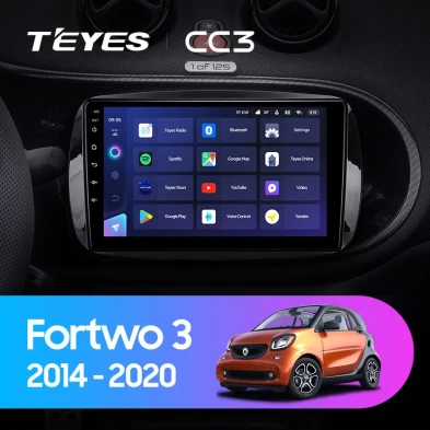 Штатная магнитола Teyes CC3 4/32 Mercedes-Benz Smart Fortwo 3 C453 A453 W453 (2014-2020)