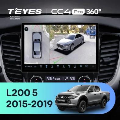 Штатная магнитола Teyes CC4 Pro 360 12/256 Mitsubishi L200 5 (2015-2019) климат контроль F2 (11")