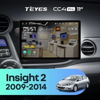 Штатная магнитола Teyes CC4 Pro 8/128 Honda Insight 2 LHD (2009-2014) (11")