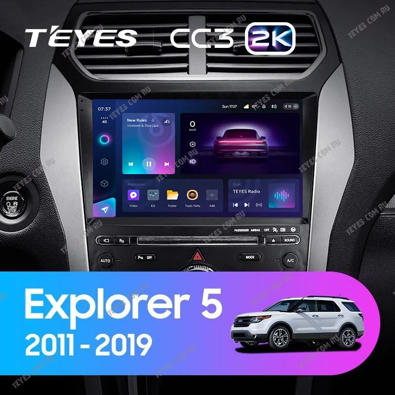 Штатная магнитола Teyes CC3 2K 4/64 Ford Explorer 5 (2011-2019) Тип-B