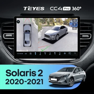 Штатная магнитола Teyes CC4 Pro 360 12/256 Hyundai Solaris 2 (2020-2021) (13")