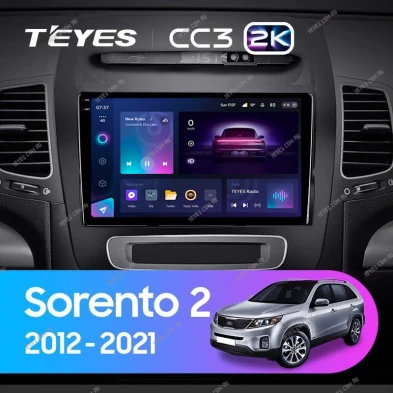 Штатная магнитола Teyes CC3 2K 6/128 Kia Sorento 2 II XM (2012-2021) F3