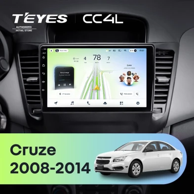 Штатная магнитола Teyes CC4L 6/64 Chevrolet Cruze J300 (2008-2014)