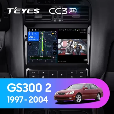 Штатная магнитола Teyes CC3 2K 4/32 Lexus GS300 2 S160 (1997-2004) Тип-A