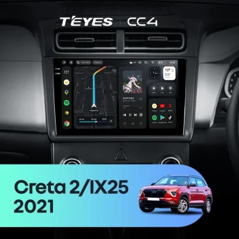 Штатная магнитола Teyes CC4 6/64 Hyundai Creta 2 (2021-2022) (матовая) F1