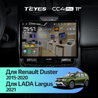 Штатная магнитола Teyes CC4 Pro 12/256 Renault Duster (2015-2020) F2 (11")