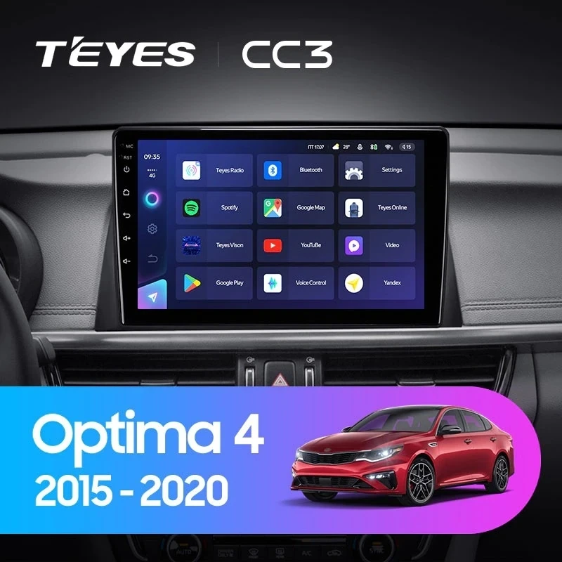 Штатная магнитола Teyes CC3 4/32 Kia Optima 4 JF (2015-2020) Тип-A