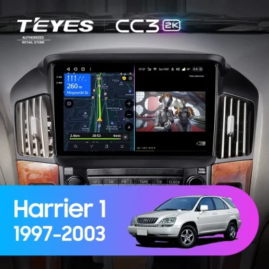 Штатная магнитола Teyes CC3 2K 6/128 Toyota Harrier 1 (XU10) (1997-2003) F1